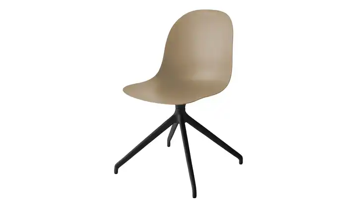 Connubia Schalenstuhl Academy Haselnussbraun Schwarz, matt 360 Grad drehbar