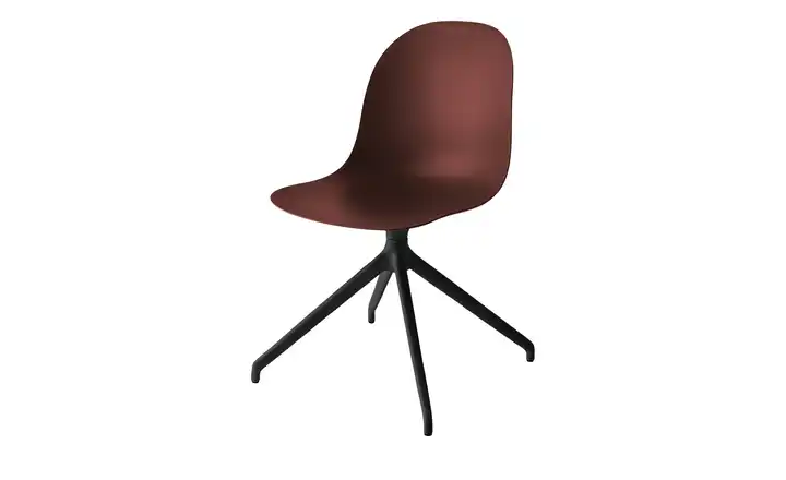 Connubia Schalenstuhl Academy Bordeauxrot Schwarz, matt 360 Grad drehbar