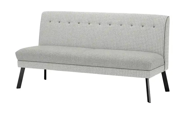 Barnickel Küchensofa Tabea Hellgrau 176 cm Schwarz
