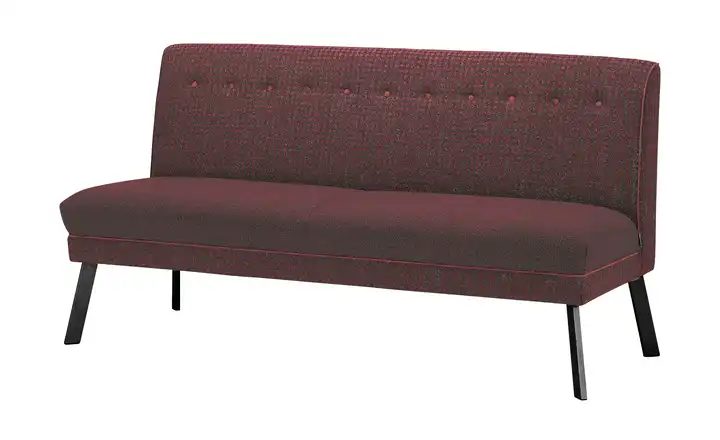 Barnickel Küchensofa Tabea Bordeauxrot 226 cm Schwarz