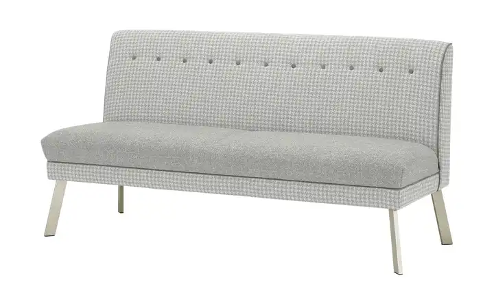 Barnickel Küchensofa Tabea Hellgrau 226 cm edelstahlfarben
