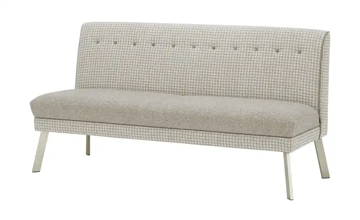 Barnickel Küchensofa Tabea Beige 226 cm edelstahlfarben