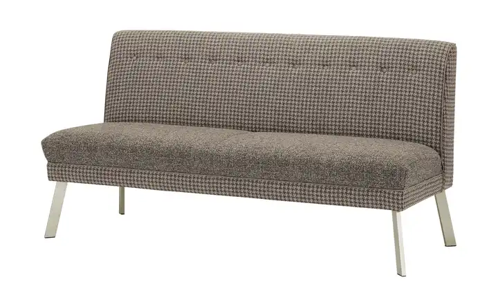 Barnickel Küchensofa Tabea Hellbraun 226 cm edelstahlfarben