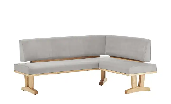 Woodford Eckbank  massiv Mila Hellgrau ca. 202 x 152 cm