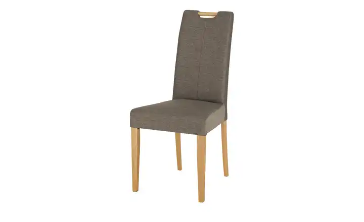 Woodford Esszimmerstuhl Gabi 4 Braun Eiche, Natur Webstoff