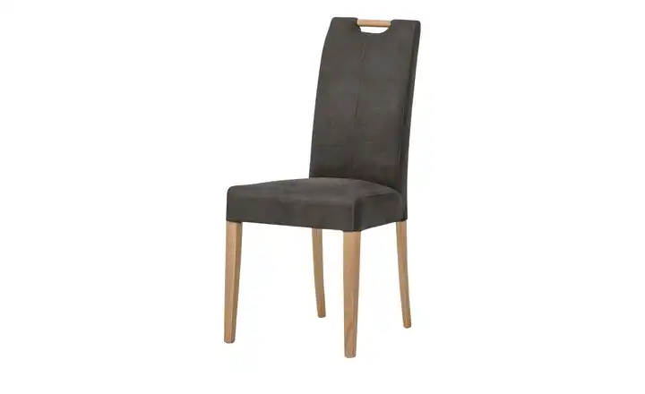 Woodford Esszimmerstuhl Gabi 4 Braun Eiche, Natur Mikrofaser