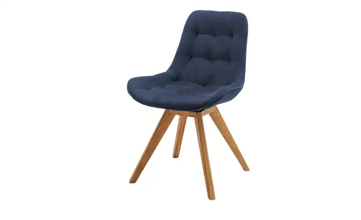 Woodford Esszimmerstuhl  mit erhöhter Sitzkante Bennet Blau Drehfunktion