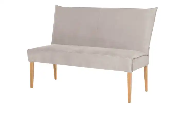 Woodford Polsterbank mit hoher Lehne Gerda Hellgrau 163 cm