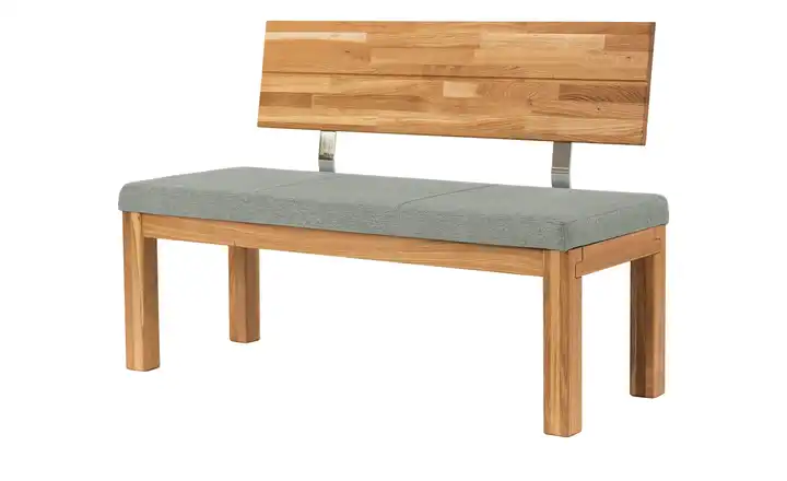 Woodford Polster-Sitzbank massiv Catania Hellgrau 150 cm
