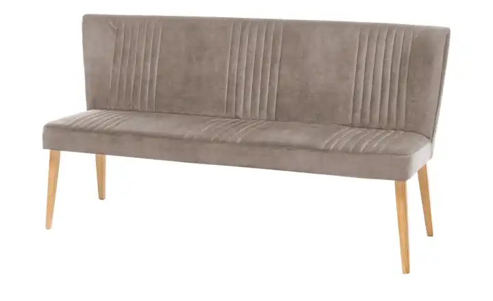 Woodford Polsterbank mit Rückenlehne Iwana Taupe 172 cm Eiche bianco, lackiert