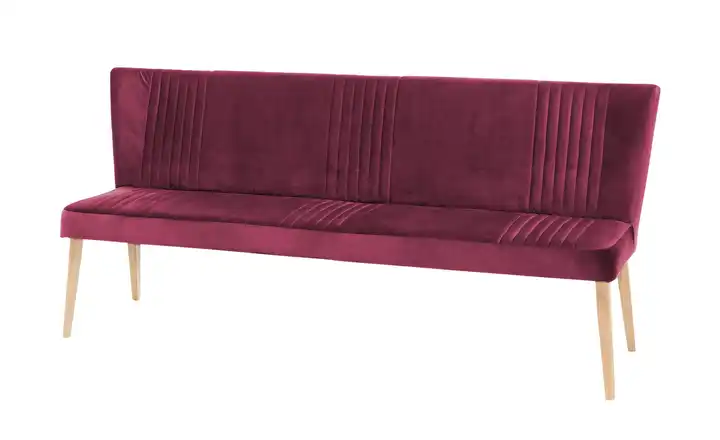 Woodford Polsterbank mit Rückenlehne Iwana Dunkelrot 172 cm Eiche, lackiert