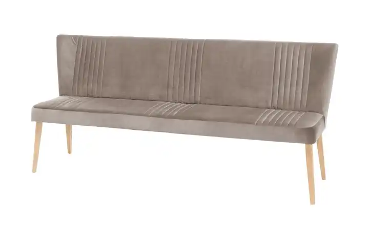 Woodford Polsterbank mit Rückenlehne Iwana Taupe 172 cm Eiche, lackiert