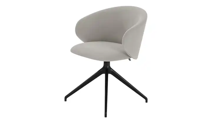 Connubia Polsterstuhl  drehbar Tuka Sand Schwarz, matt um 360 Grad drehbar