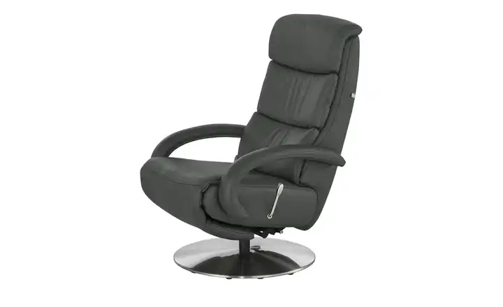 Hukla Leder-Relaxsessel Florian Anthrazit M