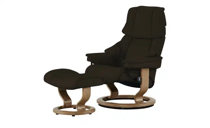 Stressless Relaxsessel mit Hocker Reno S Classic S Braun Eiche