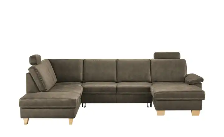 meinSofa Wohnlandschaft  Kunstleder Samu Steingrau links Erweiterte Funktion