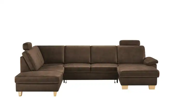 meinSofa Wohnlandschaft  Kunstleder Samu Braun links Erweiterte Funktion