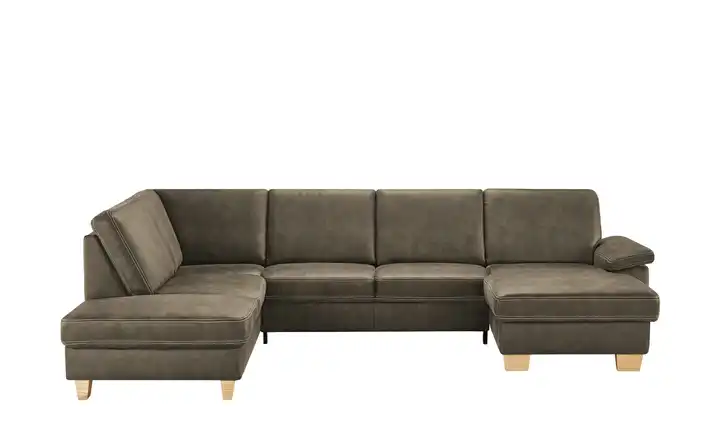meinSofa Wohnlandschaft  Kunstleder Samu Steingrau links ohne