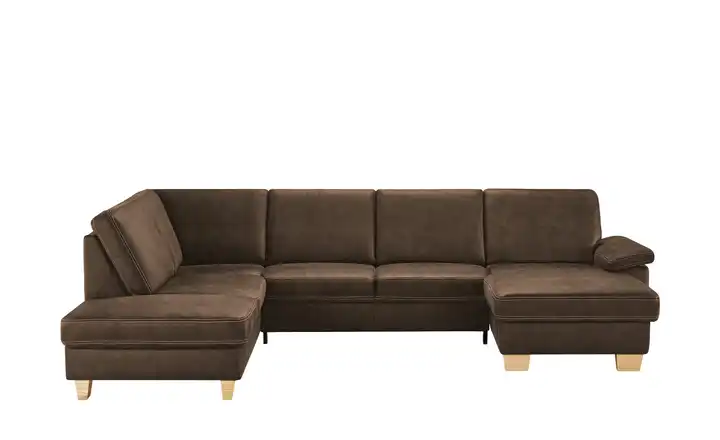meinSofa Wohnlandschaft  Kunstleder Samu Braun links ohne