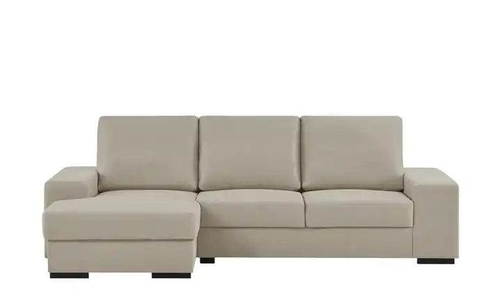 Ecksofa Renée Schlamm, Beige links Webstoff