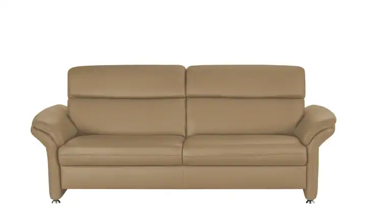 meinSofa Einzelsofa Leder Manon 3 ohne Hellbraun