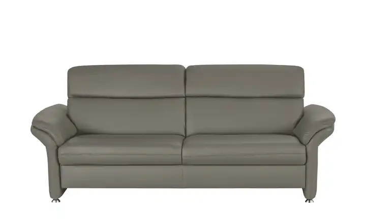 meinSofa Einzelsofa Leder Manon 3 ohne Grau
