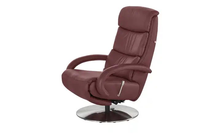 Hukla Leder-Relaxsessel Florian Burgund M