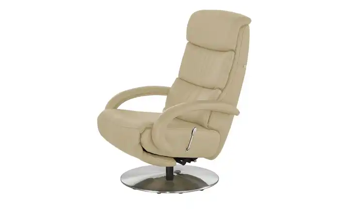 Hukla Leder-Relaxsessel Florian Beige M