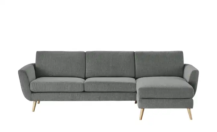 SOHO Ecksofa Smilla  Grau rechts Flachgewebe