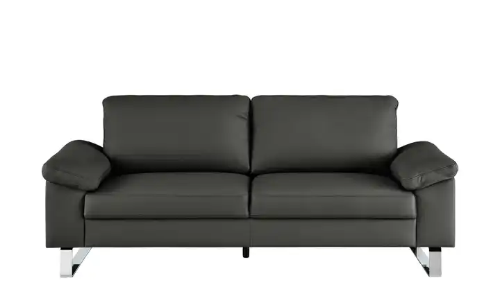 Max Schelling Ledersofa aus Echtleder Maximum 2,5 Kufengestell verchromt, glänzend Fango