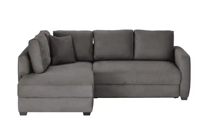 bobb Ecksofa mit Boxspringpolsterung Lisa de Luxe links Taupe Mikrofaser