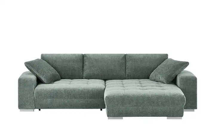 bobb Ecksofa mit Schlaffunktion  Caro Aquablau rechts