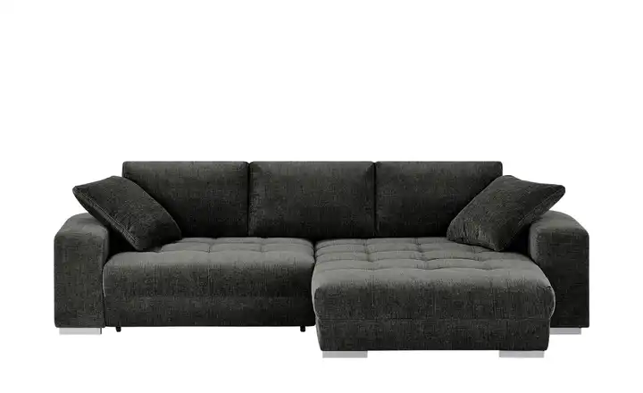 bobb Ecksofa mit Schlaffunktion  Caro Anthrazit rechts