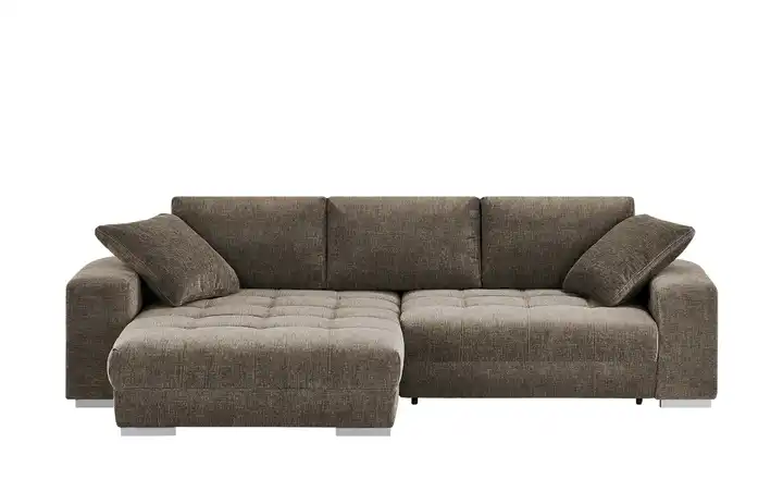 bobb Ecksofa mit Schlaffunktion  Caro Braun links