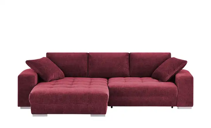 bobb Ecksofa mit Schlaffunktion  Caro Rot links