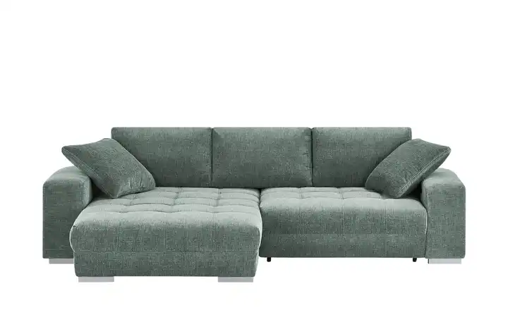 bobb Ecksofa mit Schlaffunktion  Caro Aquablau links