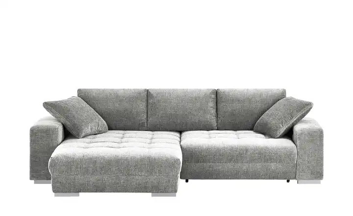 bobb Ecksofa mit Schlaffunktion  Caro Grau links