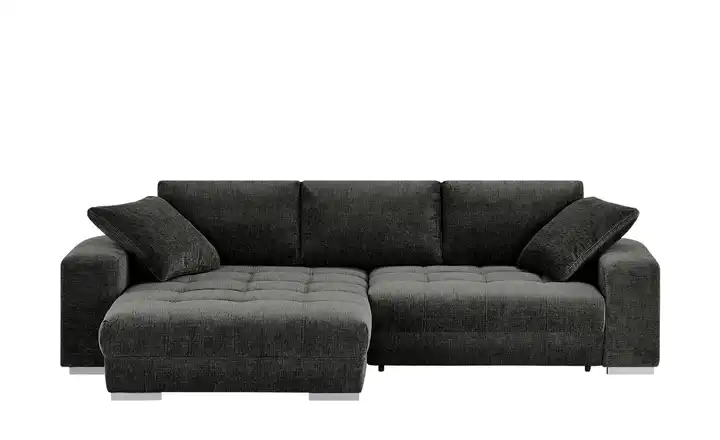 bobb Ecksofa mit Schlaffunktion  Caro Anthrazit links
