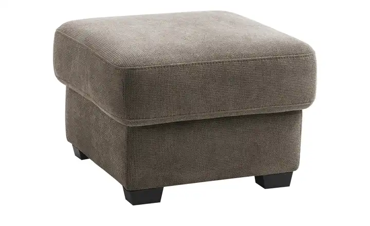 bobb Hocker mit Boxspringpolsterung Lisa de Luxe Taupe Mikrofaser