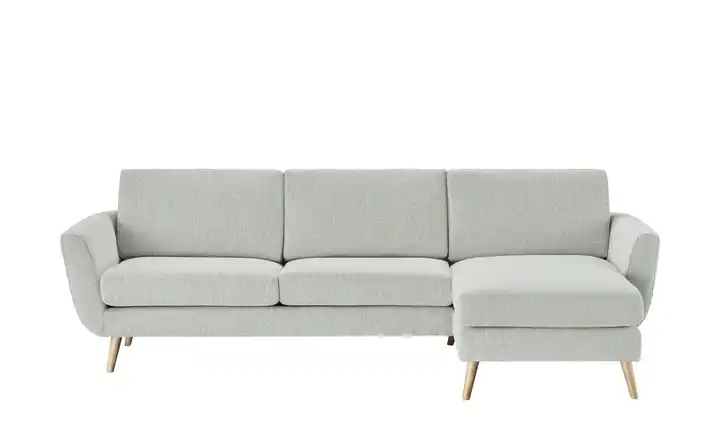 SOHO Ecksofa Smilla  Hellgrau rechts Flachgewebe