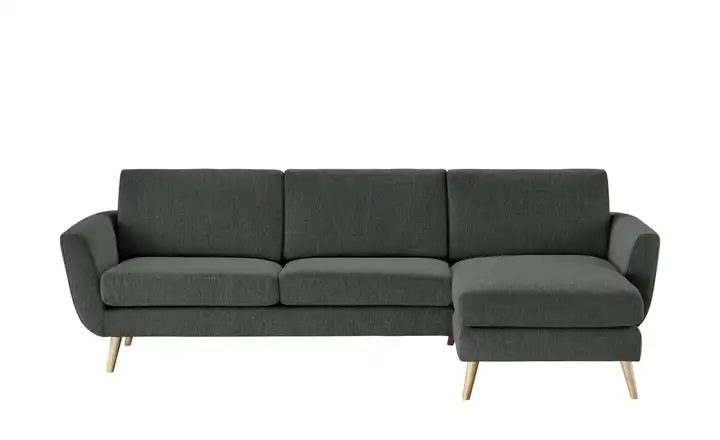 SOHO Ecksofa Smilla  Dunkelgrau rechts Flachgewebe