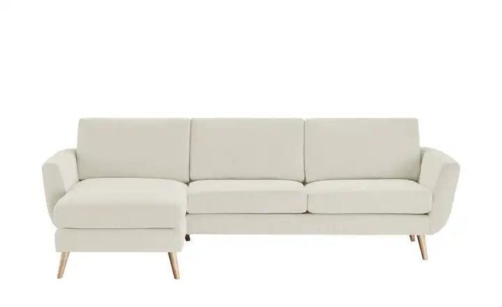 SOHO Ecksofa Smilla  Schneeweiß links Flachgewebe