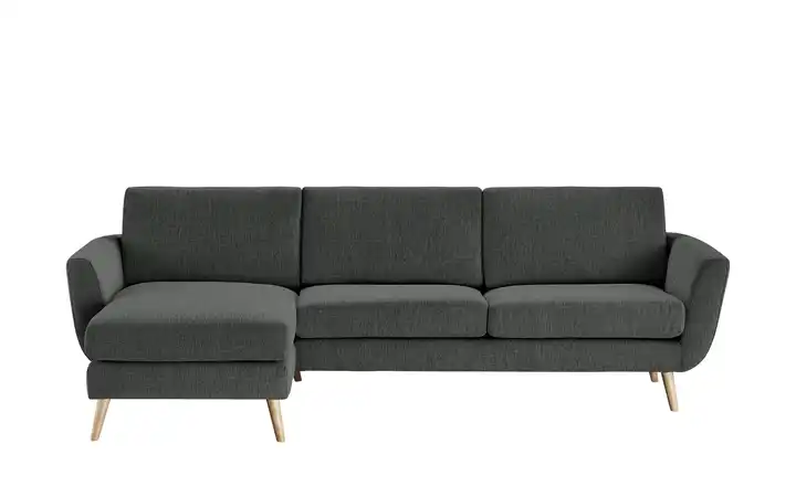 SOHO Ecksofa Smilla  Dunkelgrau links Flachgewebe