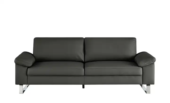 Max Schelling Ledersofa aus Echtleder Maximum 3 Kufengestell verchromt, glänzend Fango
