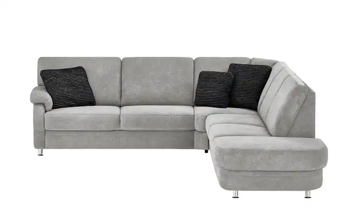 meinSofa Ecksofa Ole-S Aluminiumgrau rechts ohne