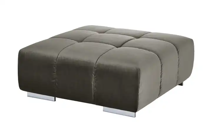 uno Hocker aus Samt Origo Steingrau