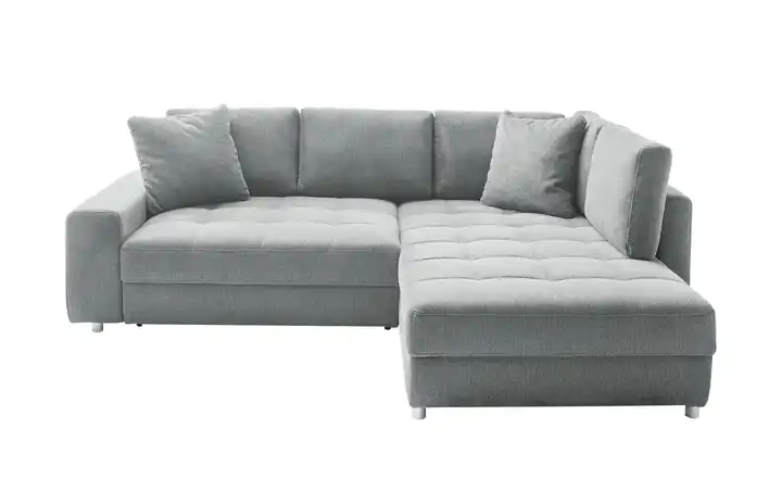 bobb Ecksofa Arissa de Luxe Hellgrau rechts Webstoff