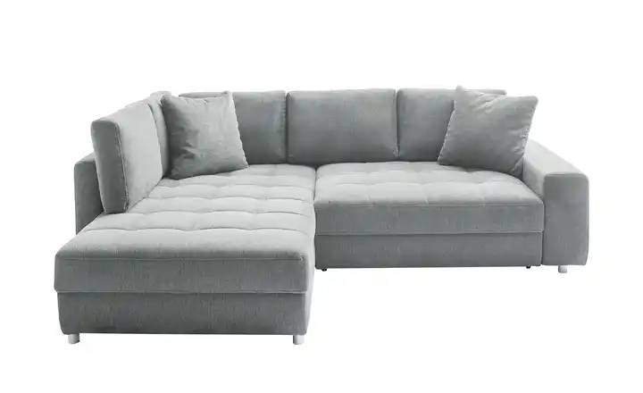 bobb Ecksofa Arissa de Luxe Hellgrau links Webstoff