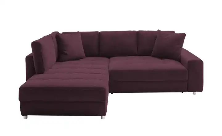 bobb Ecksofa Arissa de Luxe Burgund links Webstoff