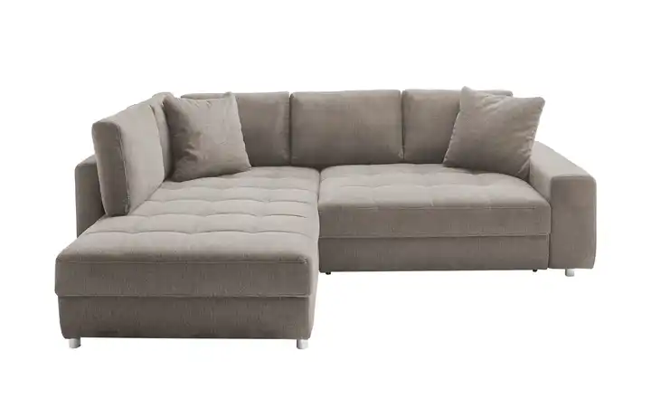 bobb Ecksofa Arissa de Luxe Taupe links Webstoff